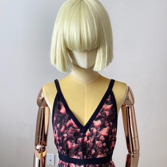 Proenza Scouler Watermelon Pink Plunge V Neck Mini Dress SZ XS/S - Picture 5 of 6